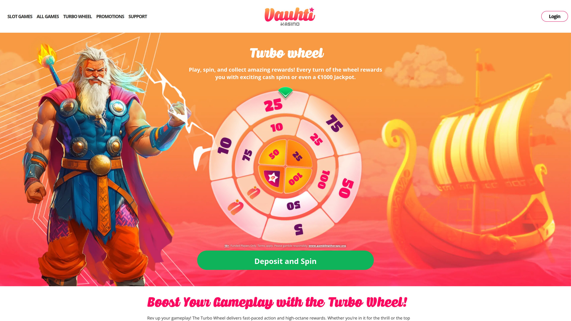 Vauhti Kasino Desktop Turbo Wheel