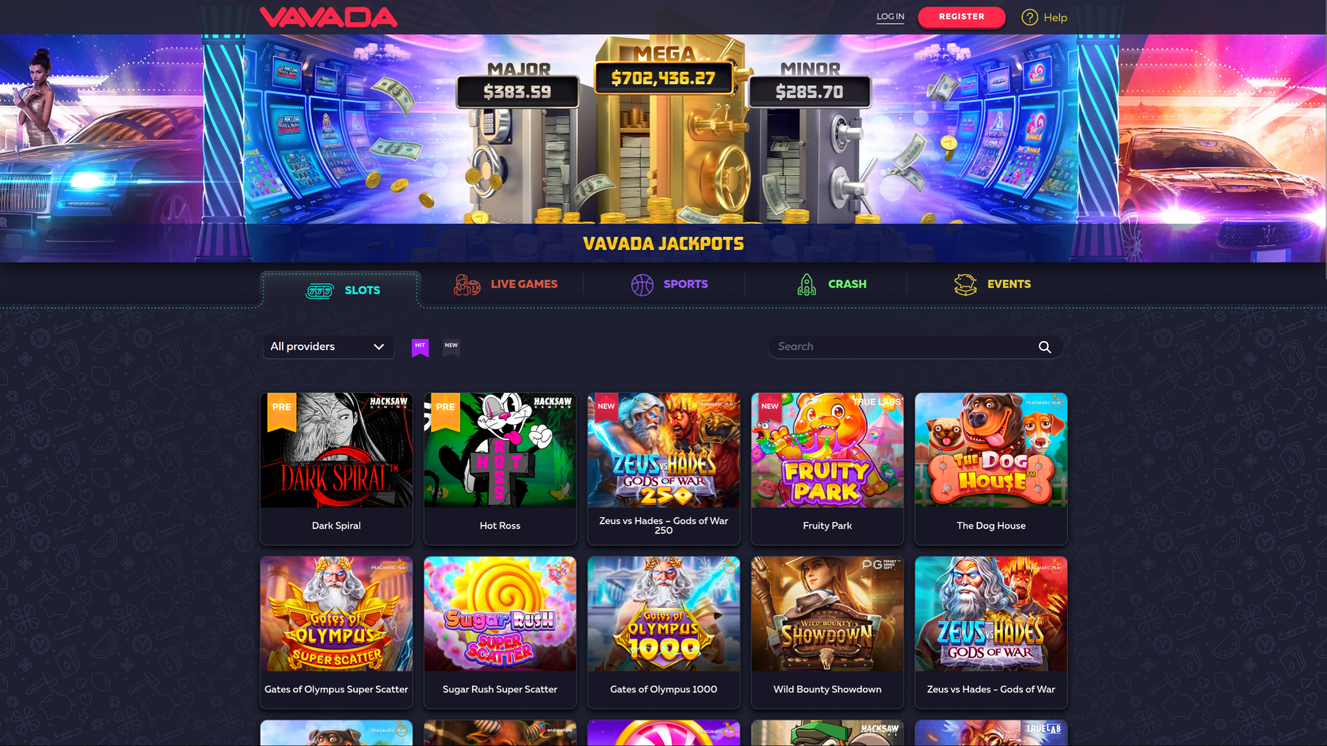 Jackpot de bureau du casino Vavada