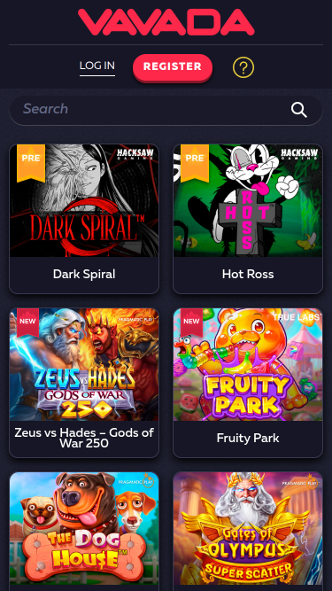 Jeux mobiles de casino Vavada