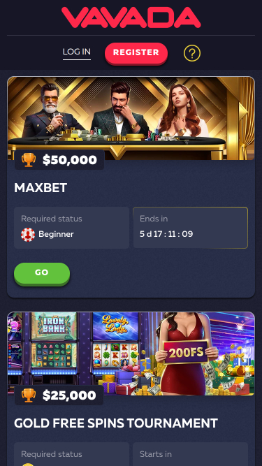 Promotions mobiles du casino Vavada