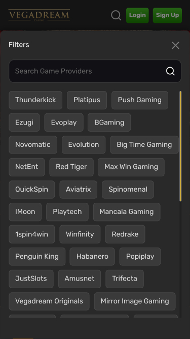 Développeurs du jeu mobile Vegadream Casino