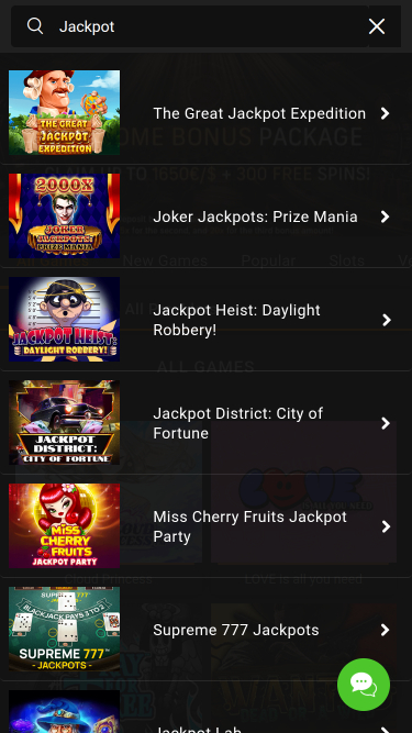 Vegadream Casino Mobile Jackpot