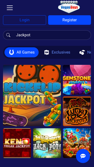 Jackpot mobile du casino Vegas Days