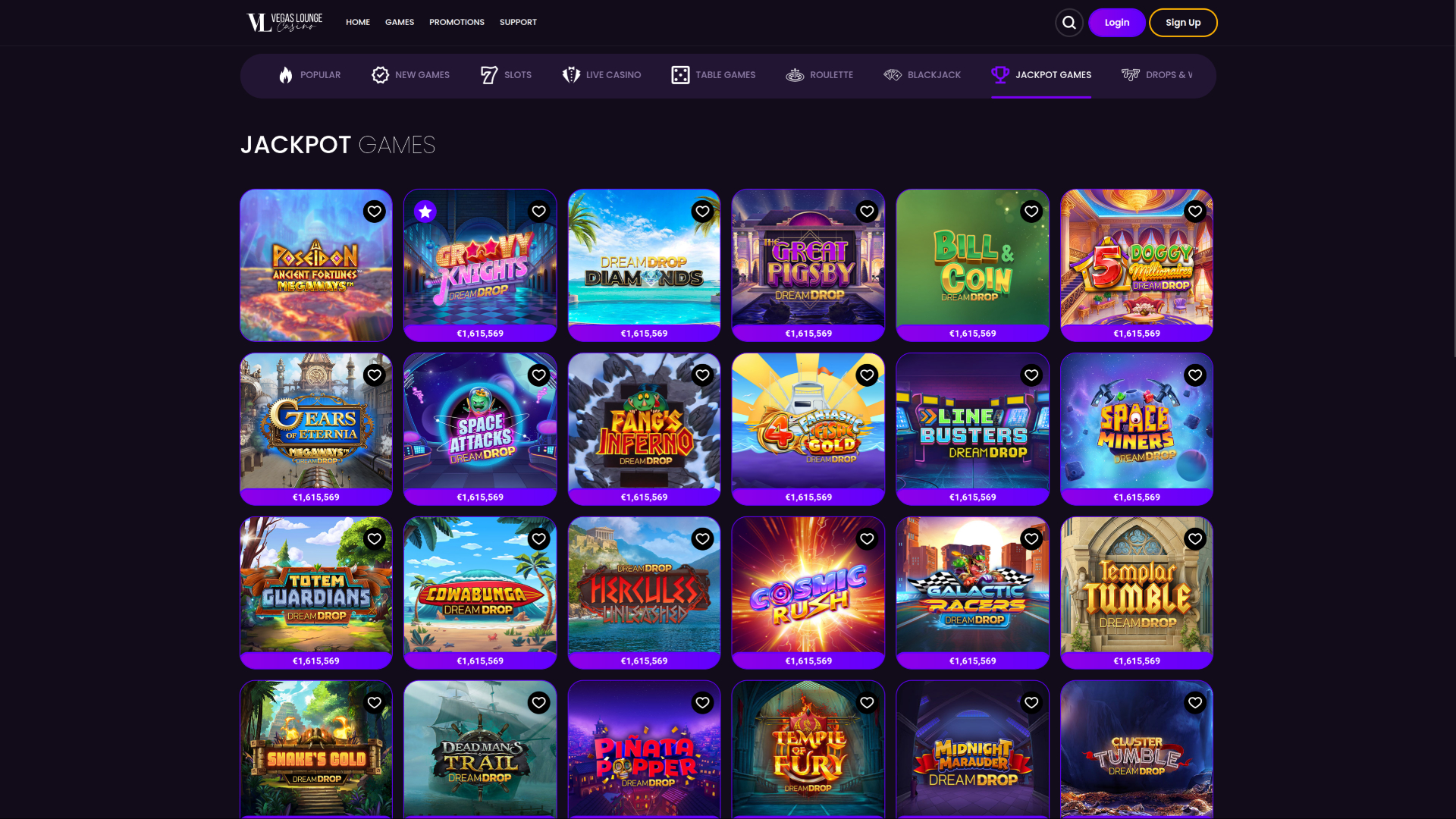 Vegas Lounge Casino Desktop Jackpot