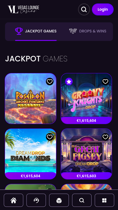 Vegas Lounge Casino Mobile Jackpot