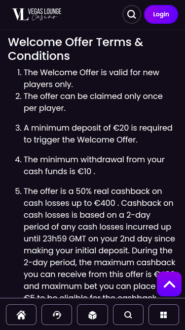 Vegas Lounge Casino Mobile Promotions