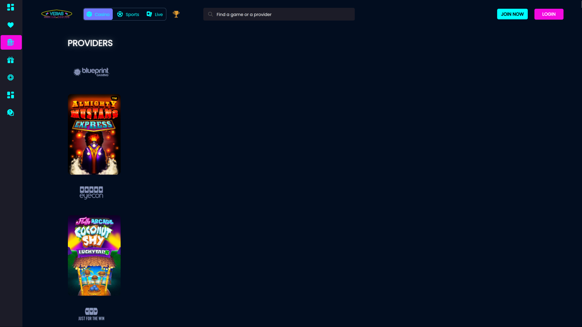 Développeurs de jeux du casino Vegas Mobile sur ordinateur