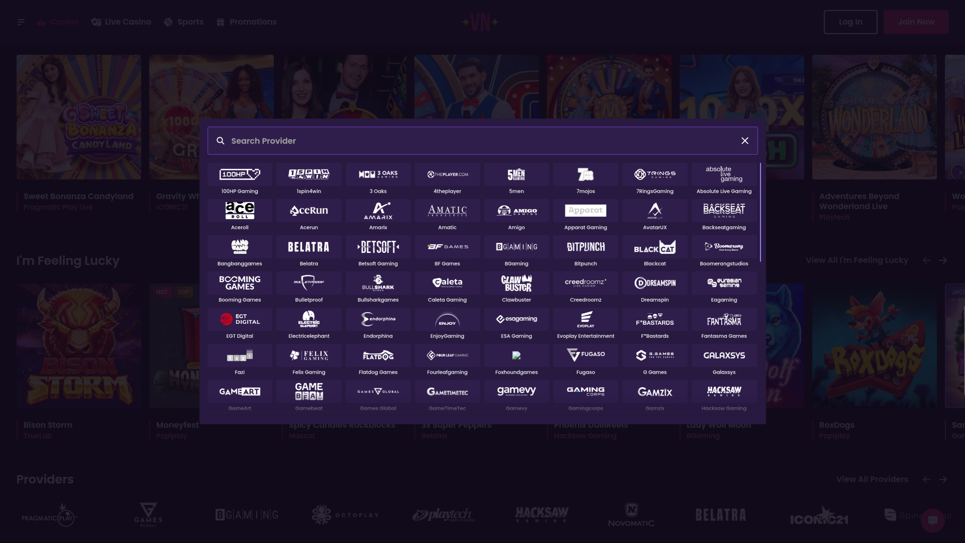 Développeurs de jeux de casino Vegas Now pour ordinateur