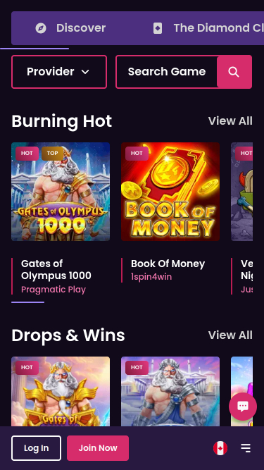 Jeux mobiles de casino Vegas Now