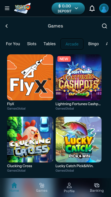 Vegas Palms Casino Mobile Arcade