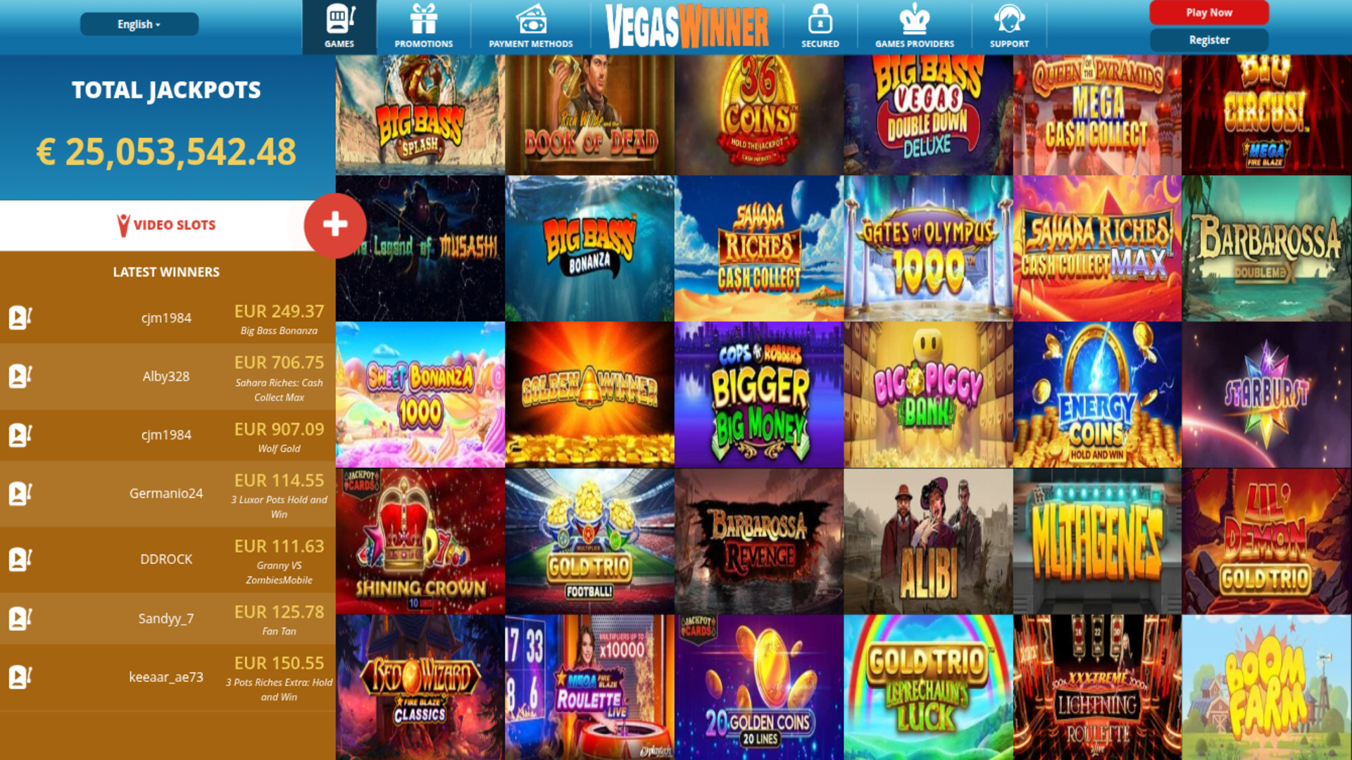 Giochi desktop di Vegas Winner Casino
