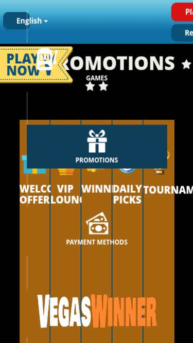 Promozioni mobile di Vegas Winner Casino