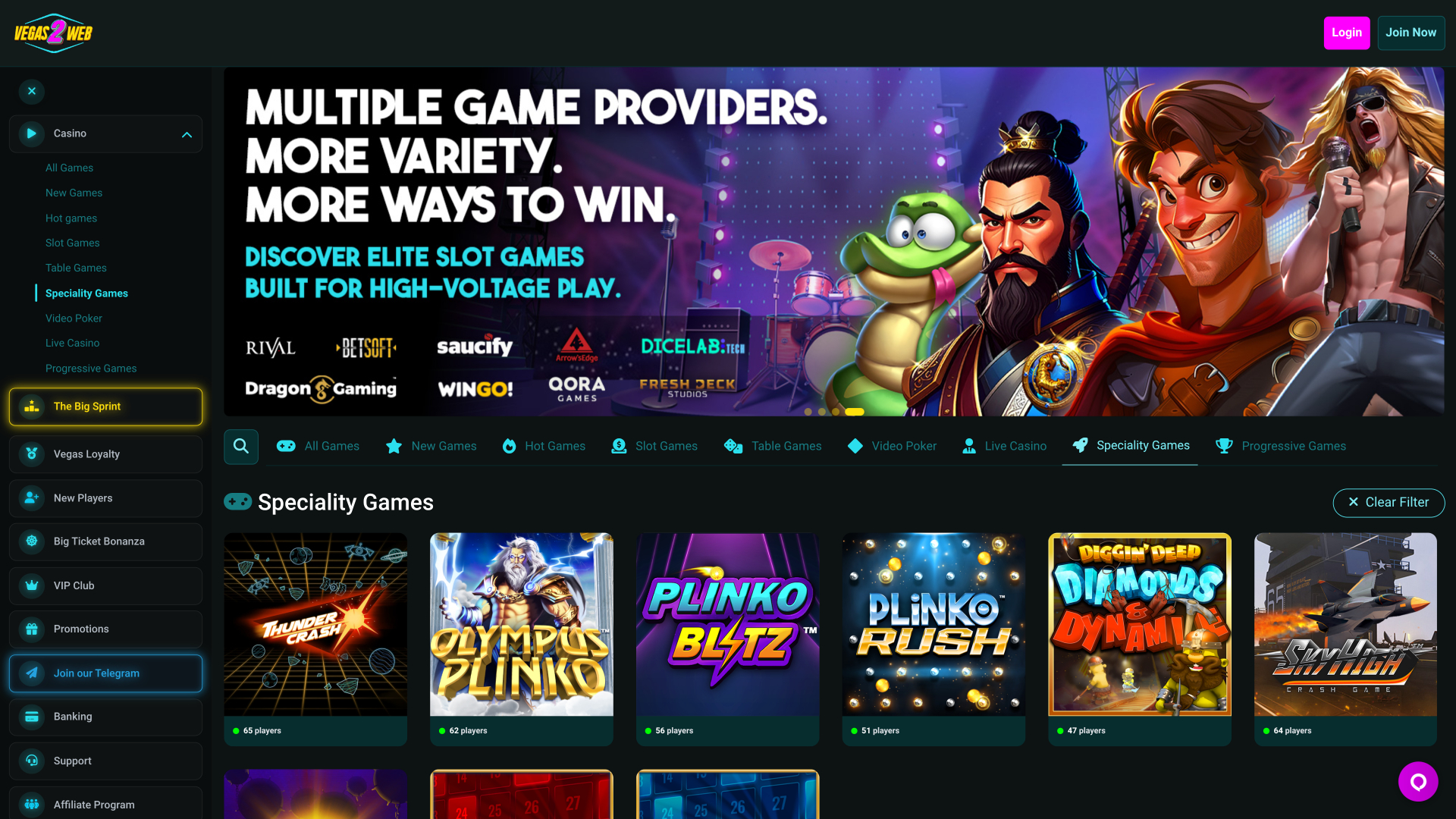 Vegas2Web Casino Desktop Specialty Games