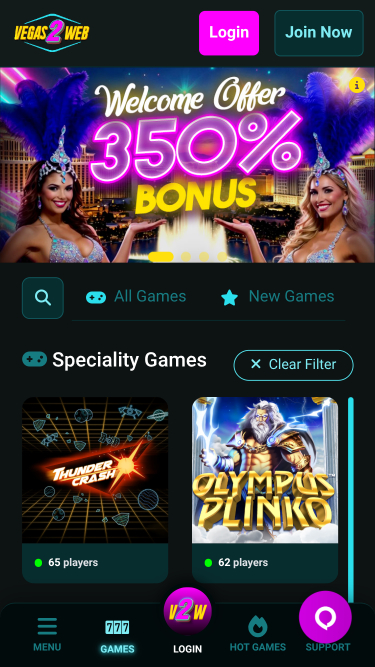 Vegas2Web Casino Mobile Specialty Games