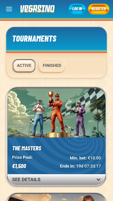 Vegasino Casino Mobile Tournaments