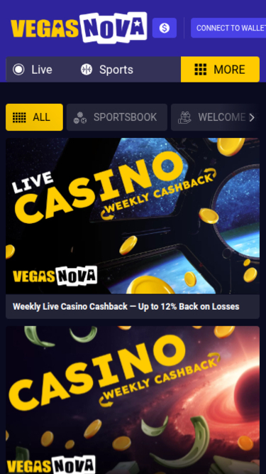 Promotions mobiles de VegasNova Casino