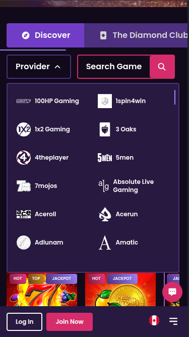 Développeur de jeux mobile de VegasNow Casino