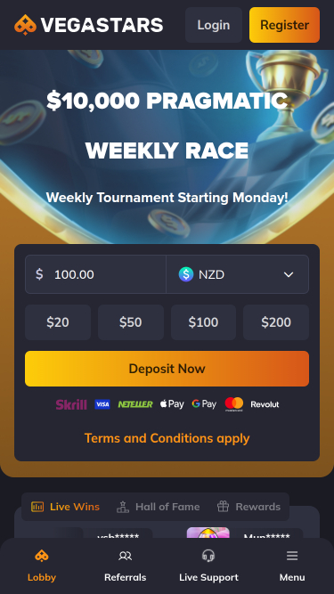 VegaStars Casino Startseite