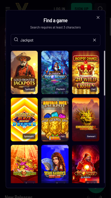 Vegaz Casino Mobile Jackpot