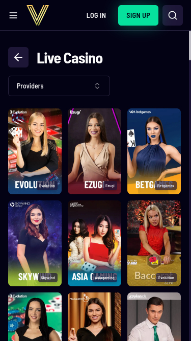 Vegaz Casino Mobile Live Dealer