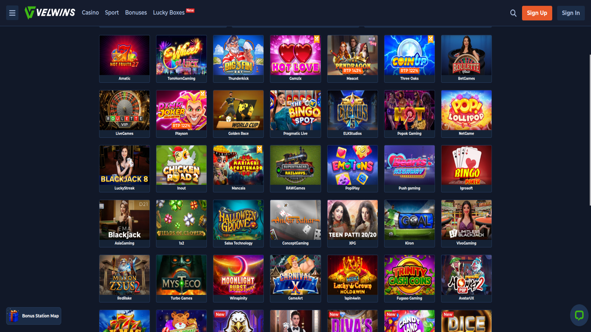 Скриншот игрового процесса Velwins Casino для настольных компьютеров