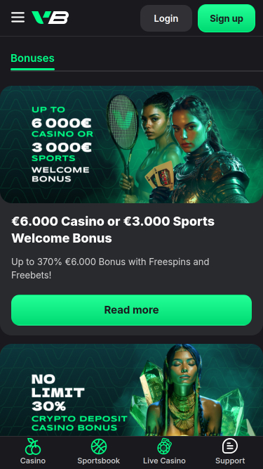 Vemabet Casino Mobile-Aktionen