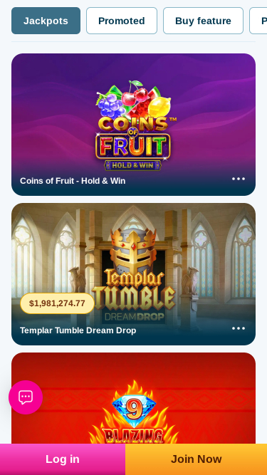 Jackpot móvel do Vera John Casino