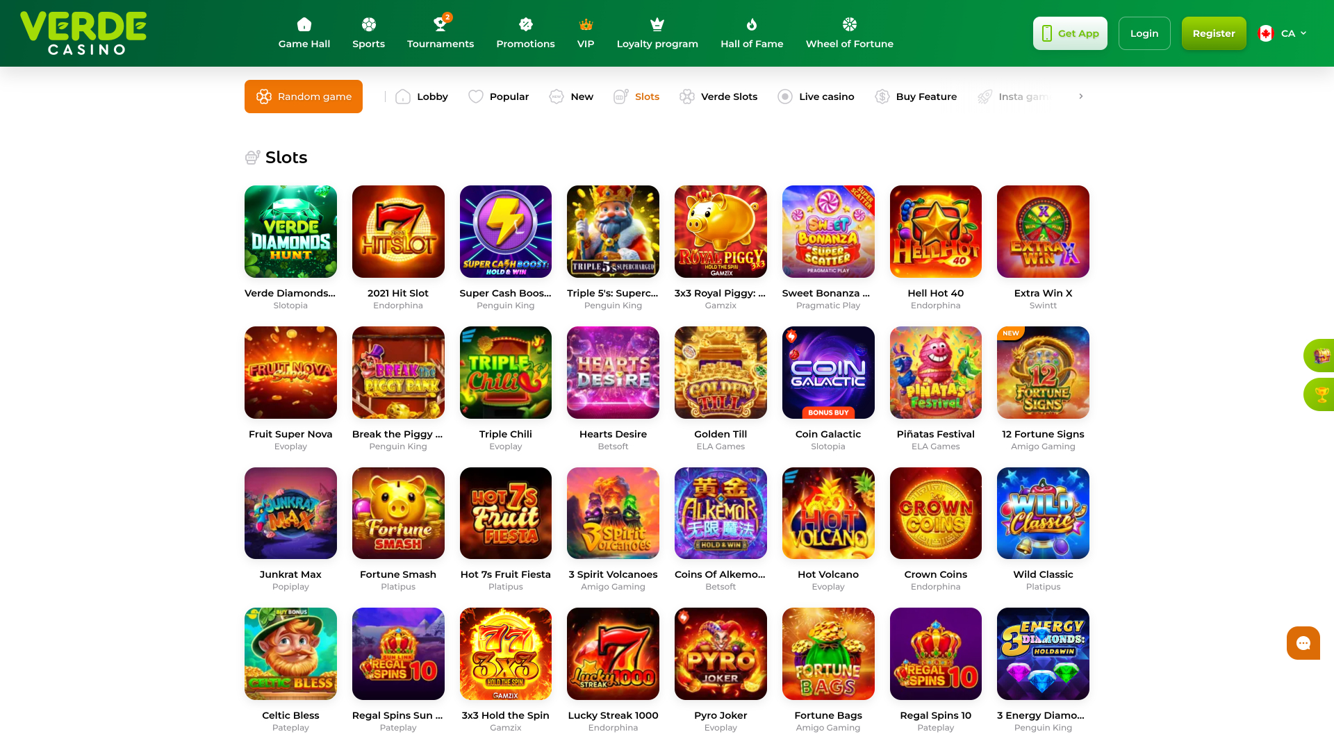 Verde Casino Desktop Games
