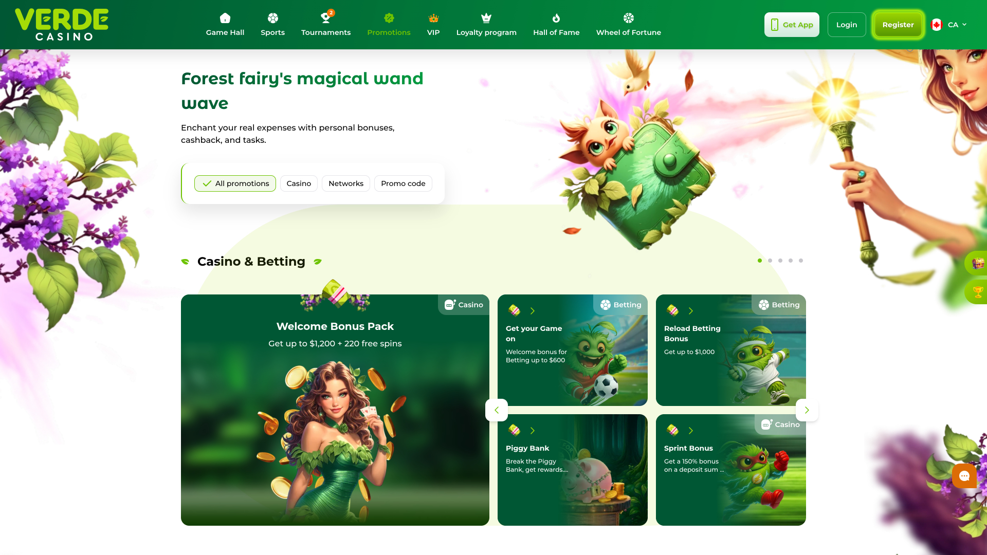 Verde Casino Desktop Promotions