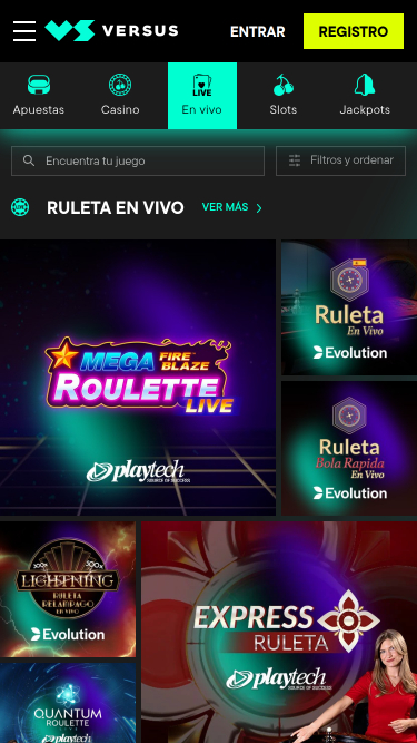 Versus Casino Mobile Live Dealer