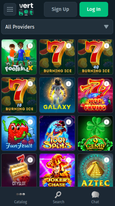 Jackpot mobile de Vertbet Casino