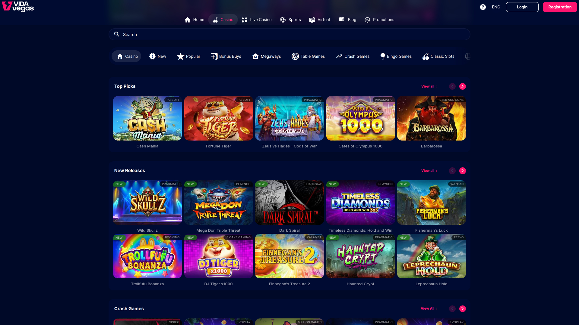 VidaVegas Casino Desktop Games