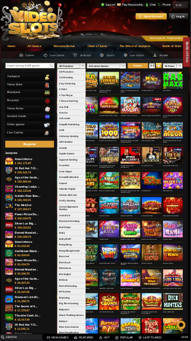  Développeurs de jeux mobiles de Videoslots Casino