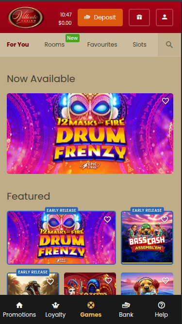 Giochi mobile di Villento Casino