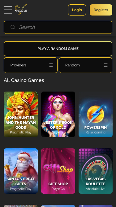 Jeux mobiles de Vince Vegas Casino