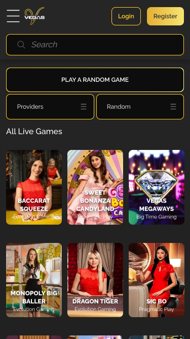 Croupier en direct mobile de Vince Vegas Casino