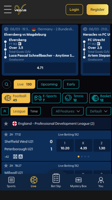 Sports mobiles de Vince Vegas Casino