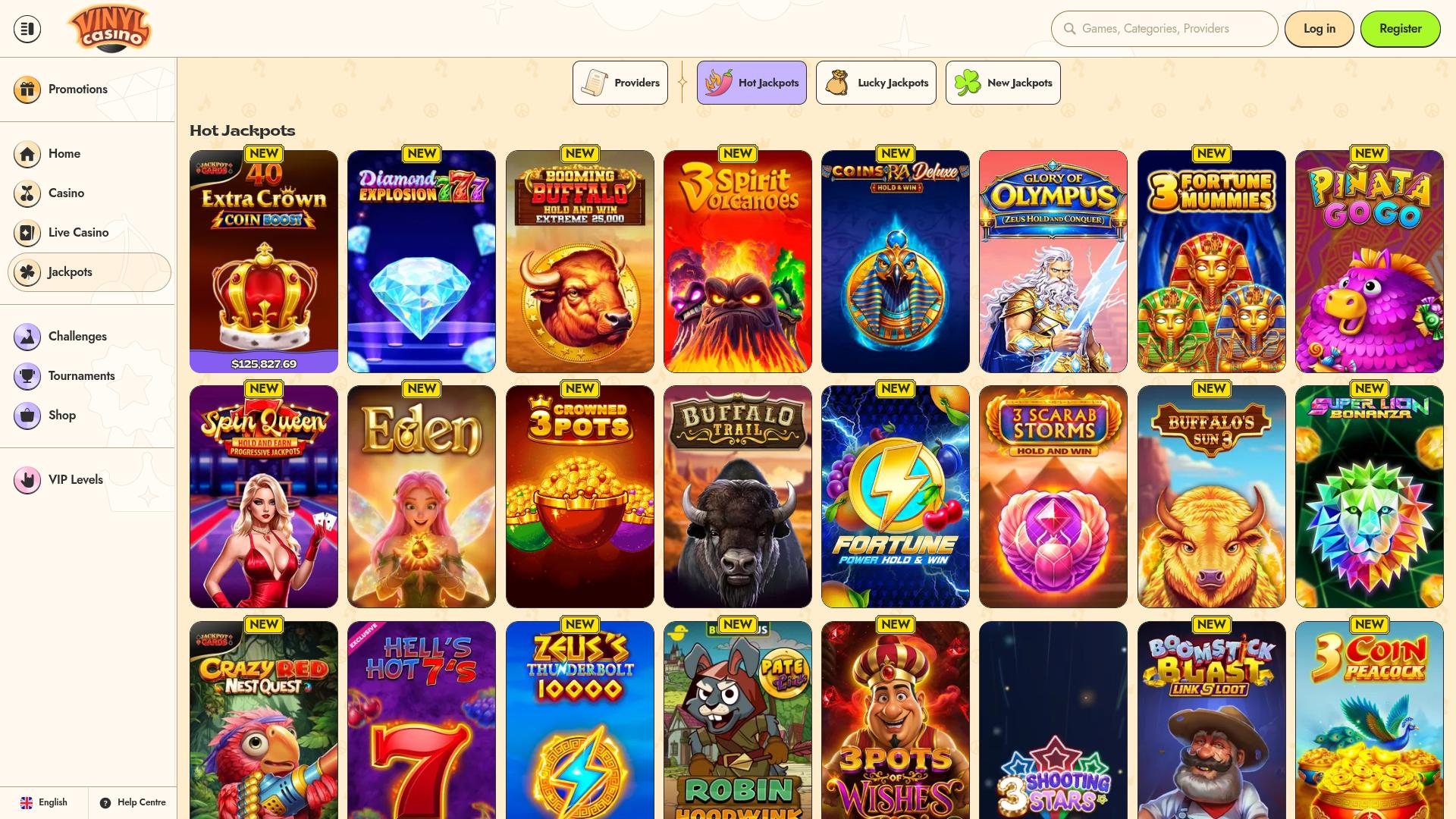 Vinyl Casino Desktop Jackpot