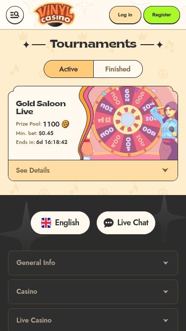 Vinyl Casino Mobile Turniere