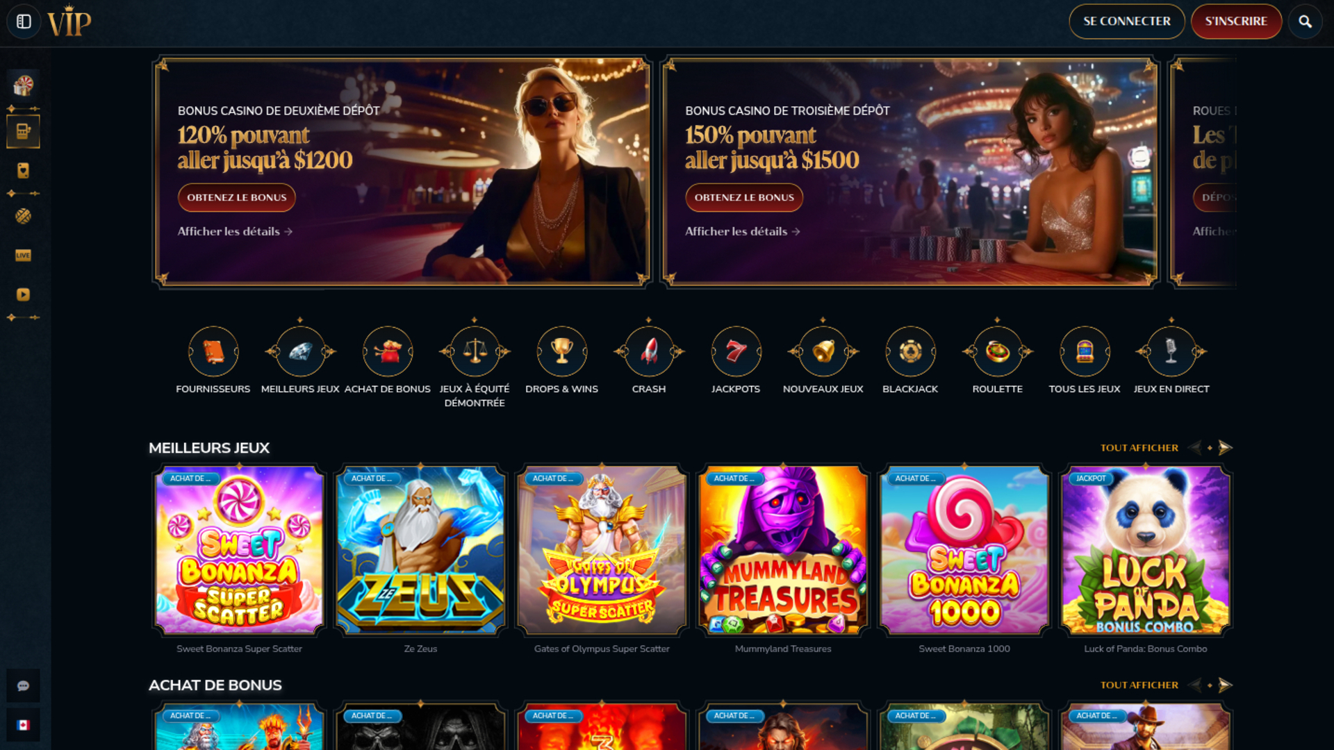Jeux de VIP Casino sur ordinateur