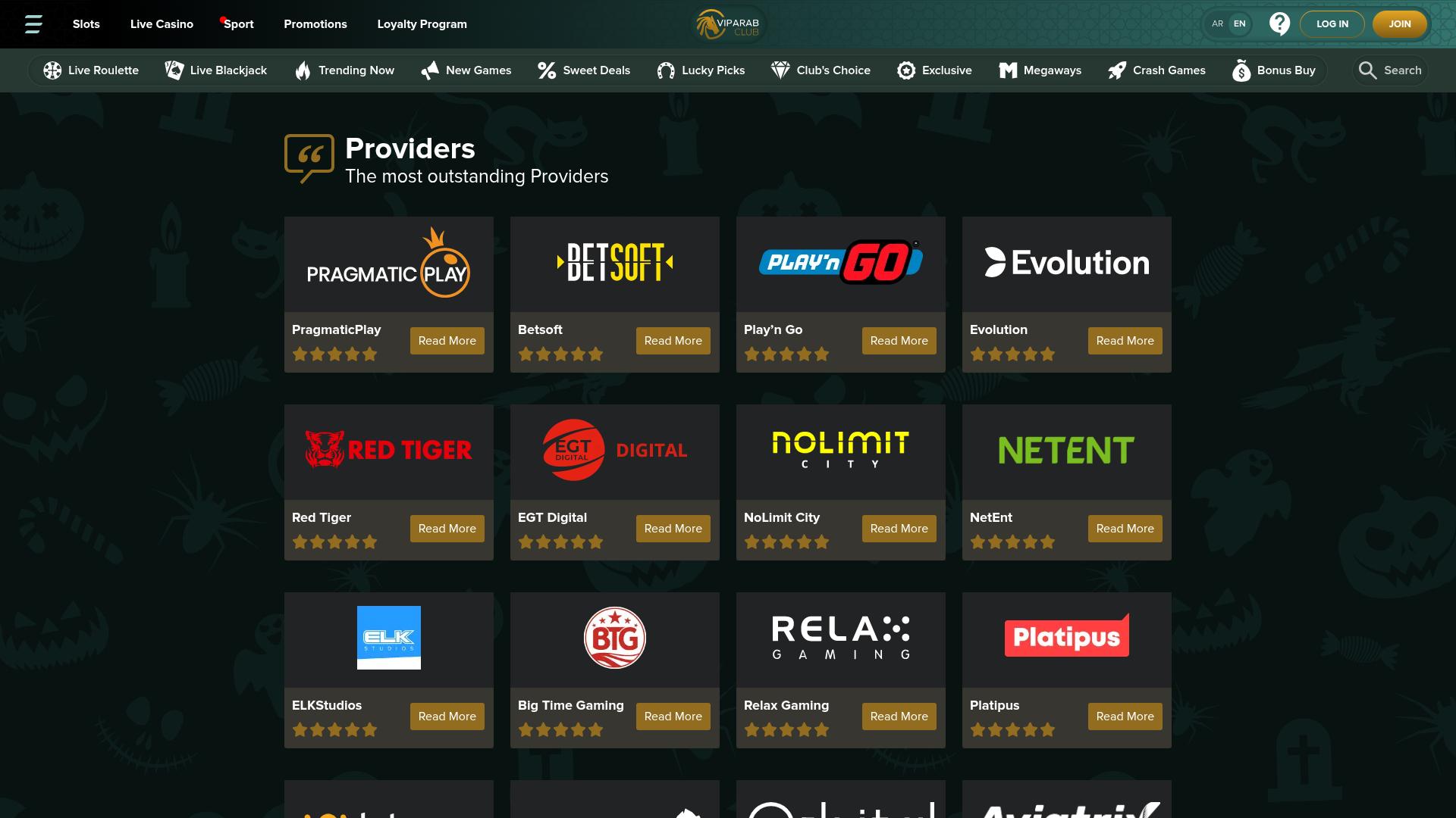 VipArabClub Casino Desktop Game Developers