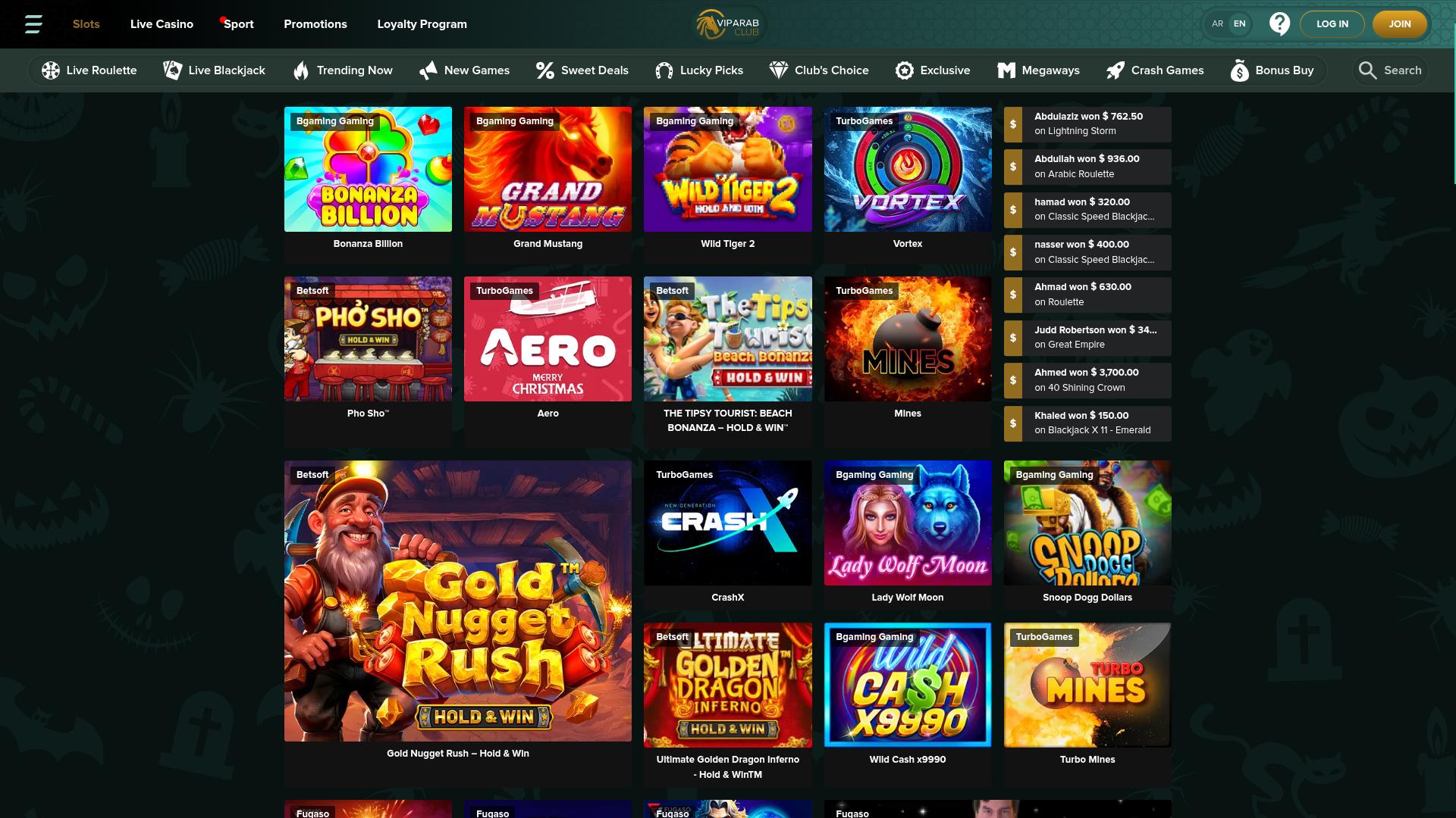 VipArabClub Casino Desktop Games