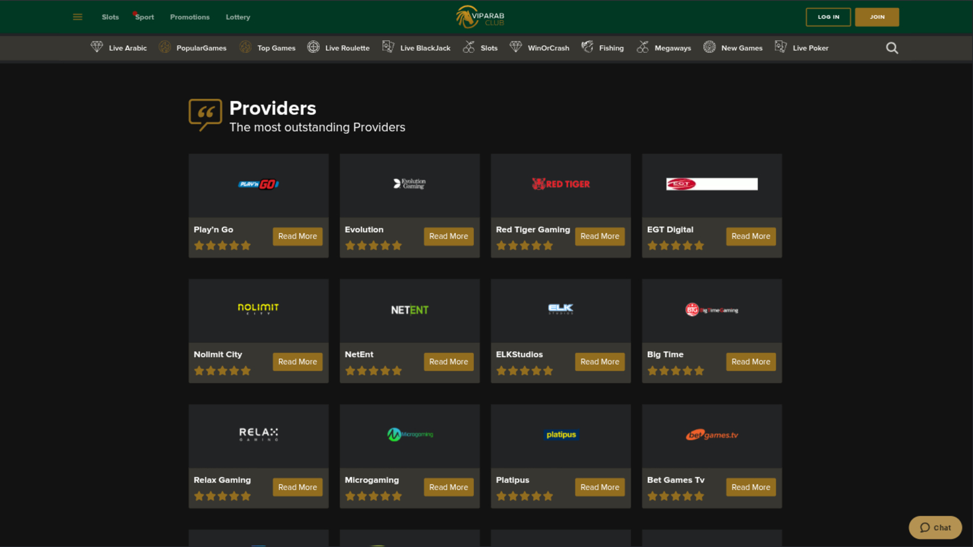 Développeurs de jeux sur bureau de VipArabClub Casino