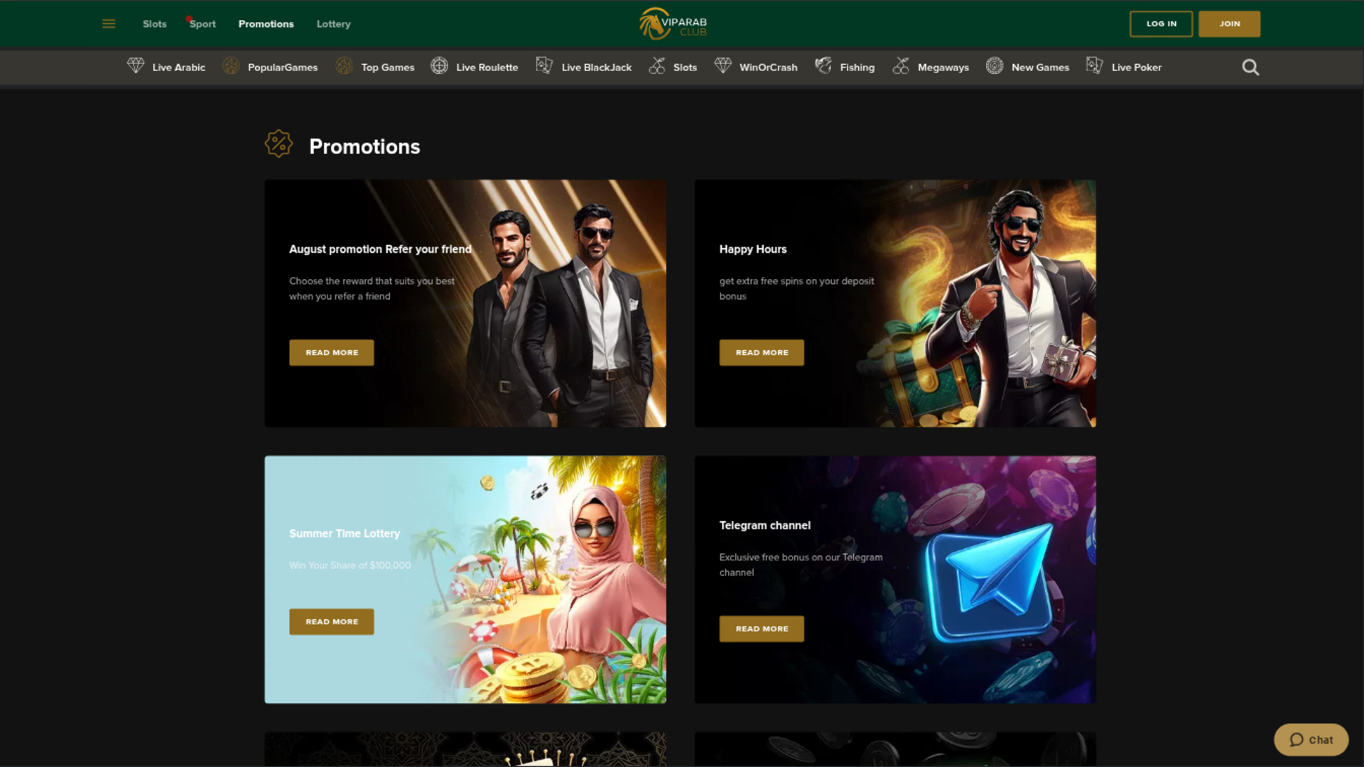 Promotions de bureau de VipArabClub Casino