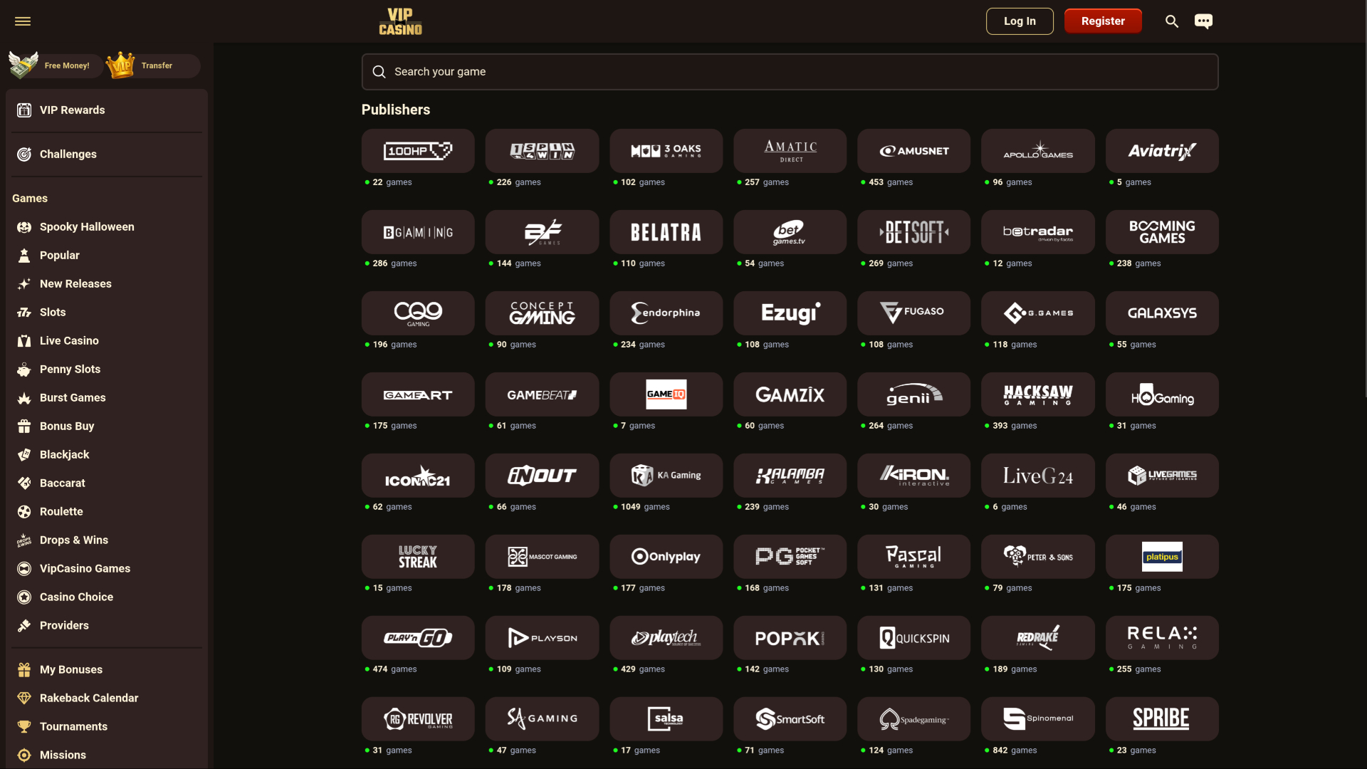 VIPCasino Desktop Game Developers