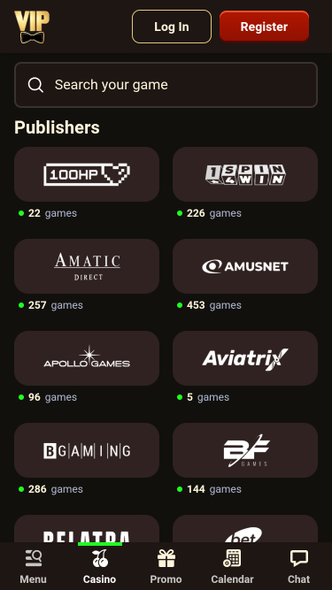 VIPCasino Mobile Game Developers