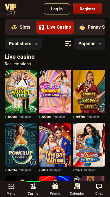 VIPCasino Mobile Live Dealer