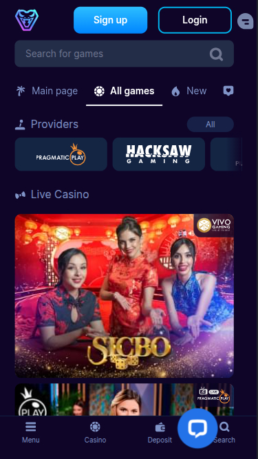 Croupier en direct mobile de Viperspin Casino
