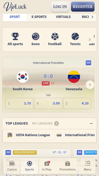 VIPLuck Casino Sports Mobiles