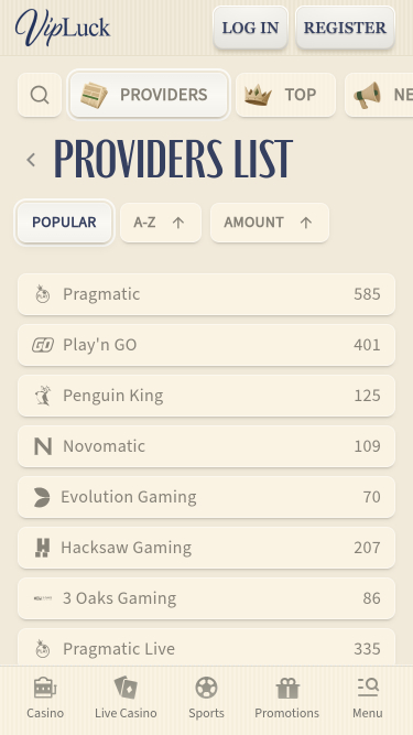 VIP Luck Casino-Spielentwickler